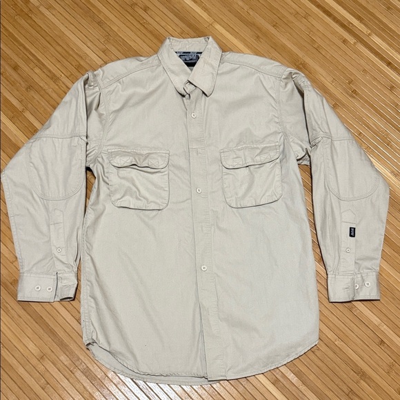 Magnum Essential Equipment Men's Khaki Button Down Shirt - Picture 1 of 8